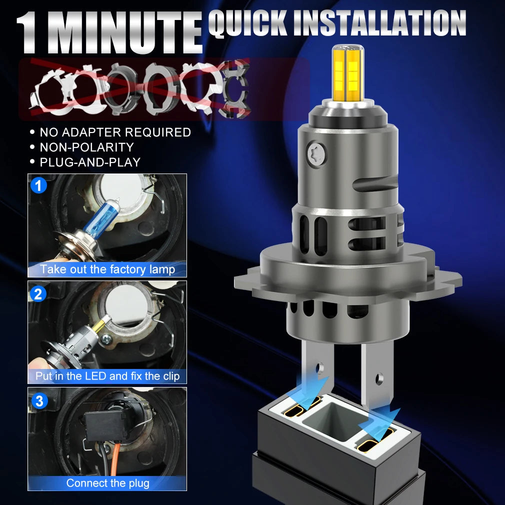 XSTORM H7 Led Headlights Canbus Bulb 300W 30000LM Headlamp Bulbs for Car 360 AutoLight Ass