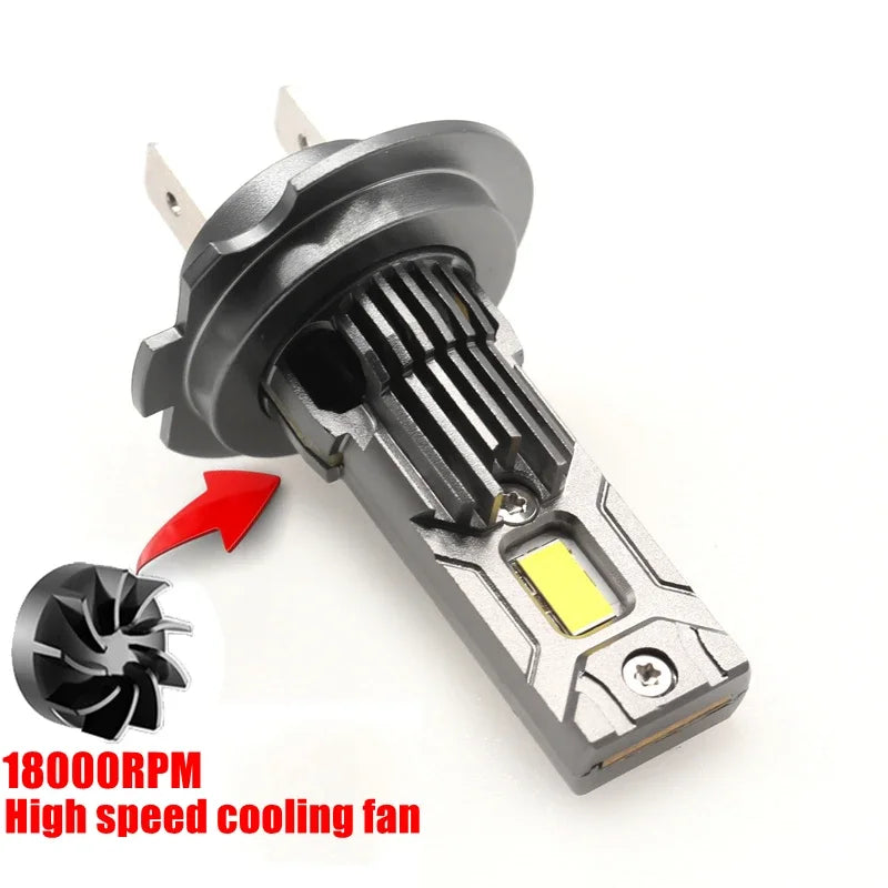 80W M3P H7 LED Headlight Bulb Mini Wireless 6000K CSP for Car Headlamp Auto Diode Lamps H7