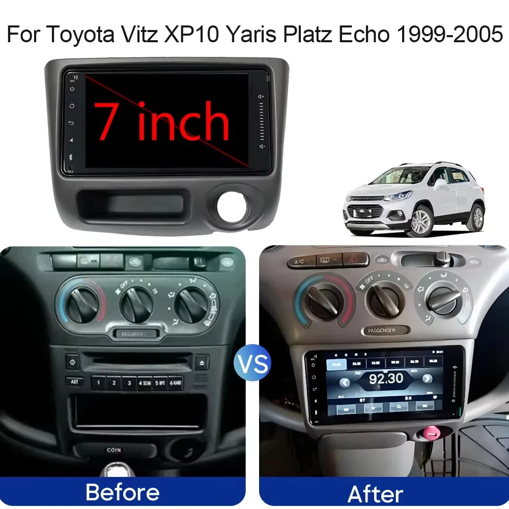 Android 16 For Toyota Vitz Yaris Echo 1999-2005 Car Carplay Gps Navigation Android Auto Sc | AUTOKITSHOP