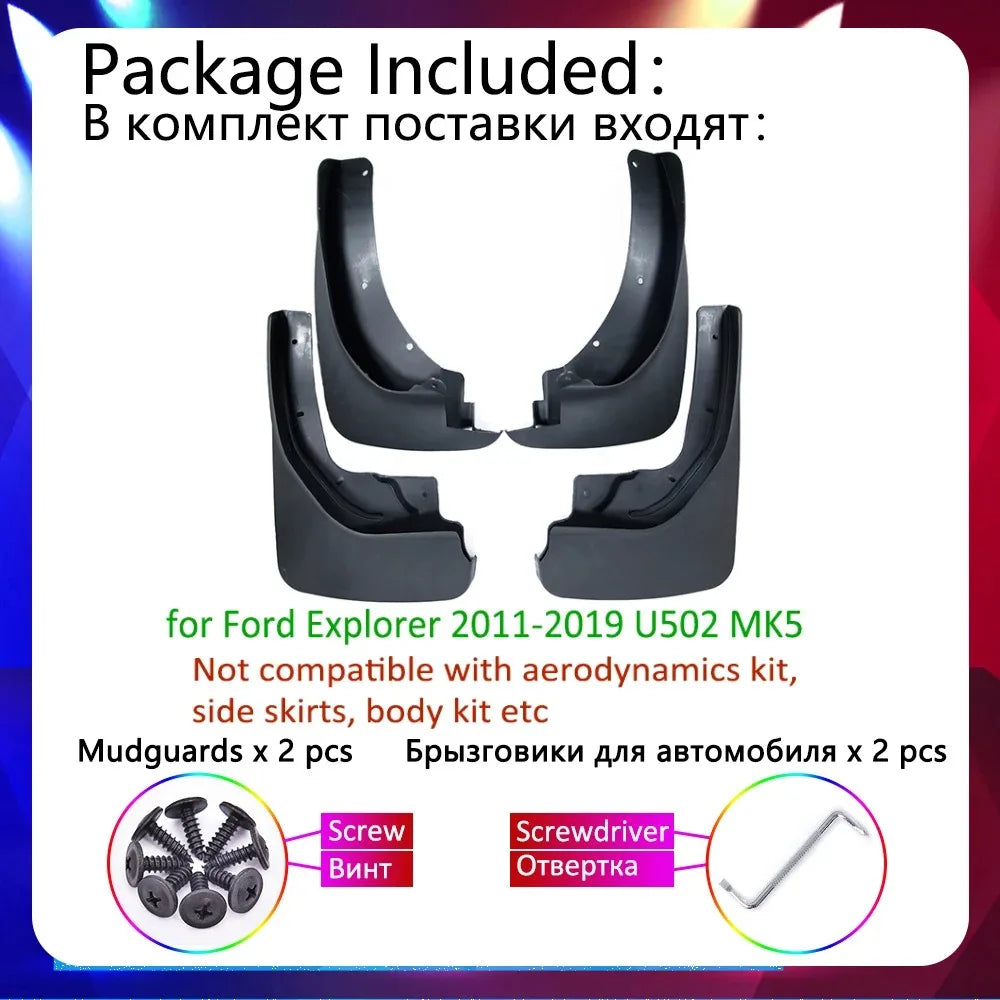 For Ford Explorer 2011~2019 U502 MK5 5th Car Mud-Flaps Fender Mudguards Mudflaps Mud-block | AUTOKITSHOP