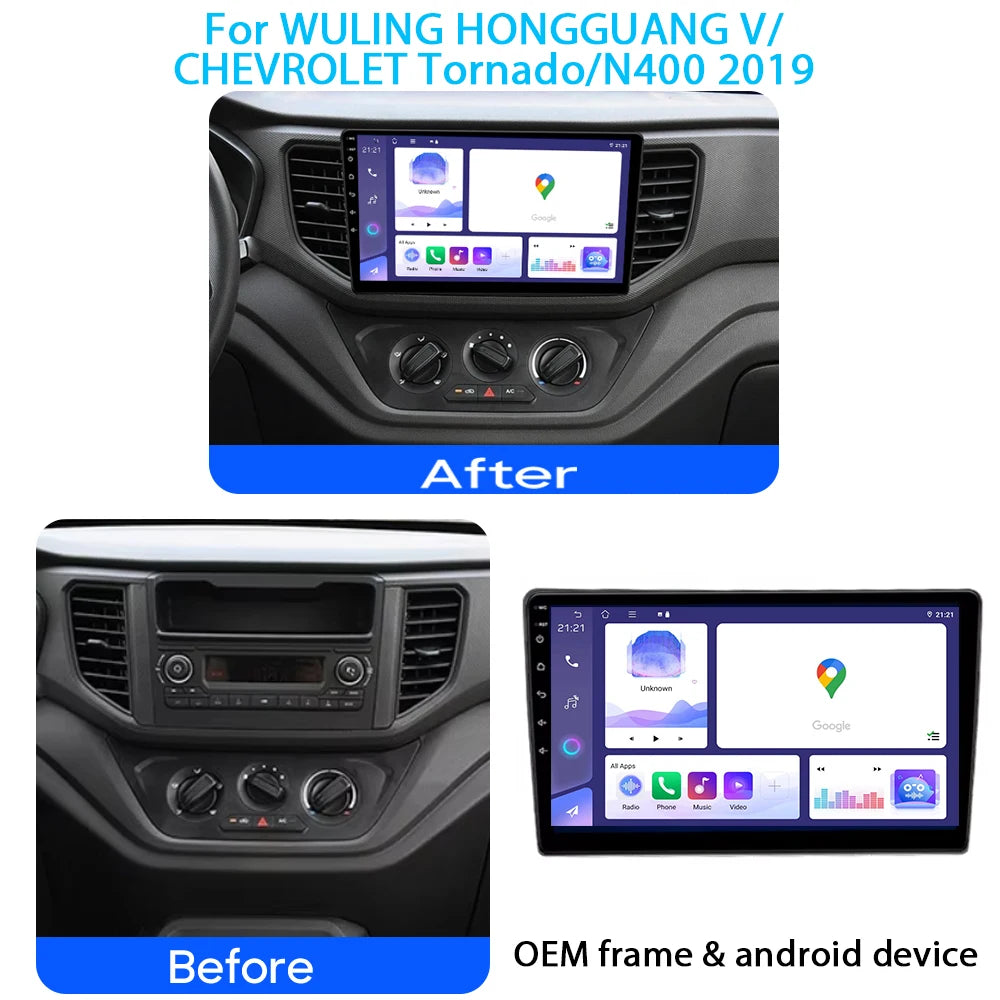 For CHEVROLET Tornado N400 WULING HONGGUANG V 2019 Car Radio Multimedia Player 5G Wifi Nav