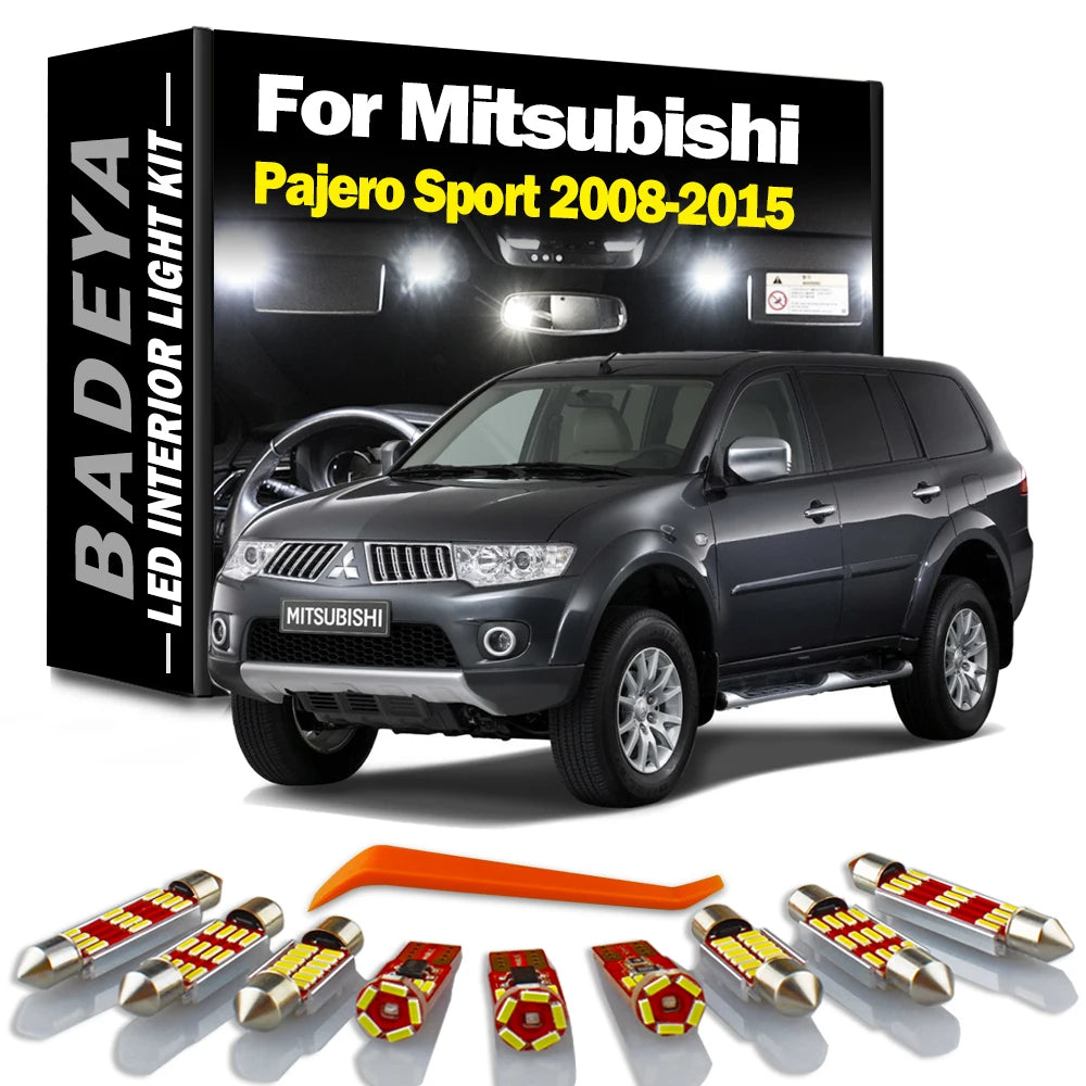 BADEYA 17Pcs LED Interior Map Dome Light Kit For Mitsubishi Pajero Montero Sport MK2 2008-