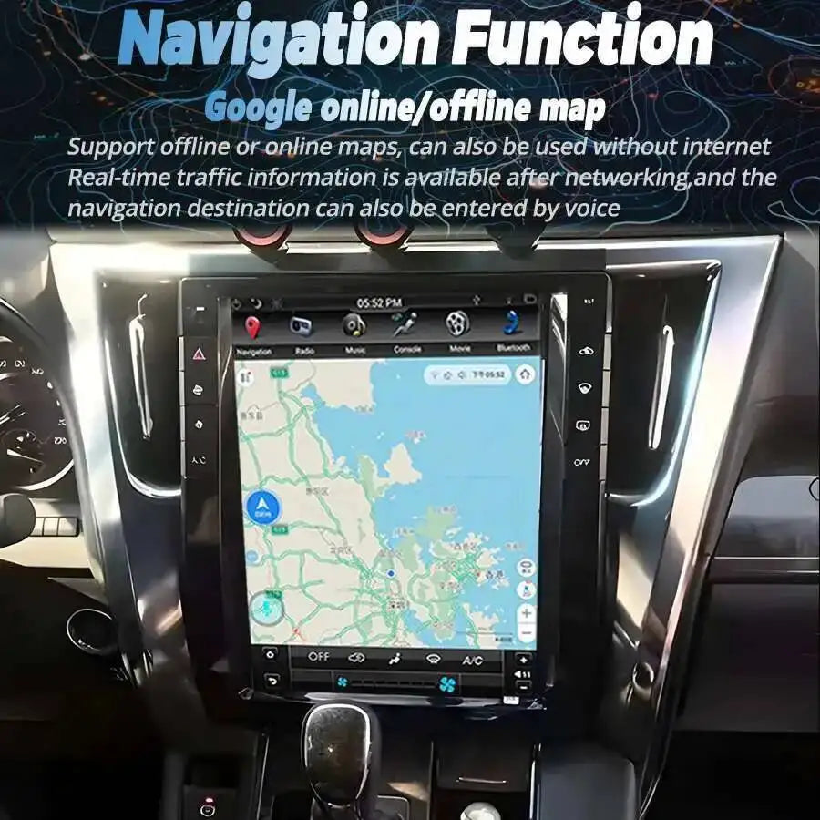 13inch Vertical Screen Car Radio For Toyota Alphard 30 2015 - 2019 Stereo GPS Navigation A | AUTOKITSHOP