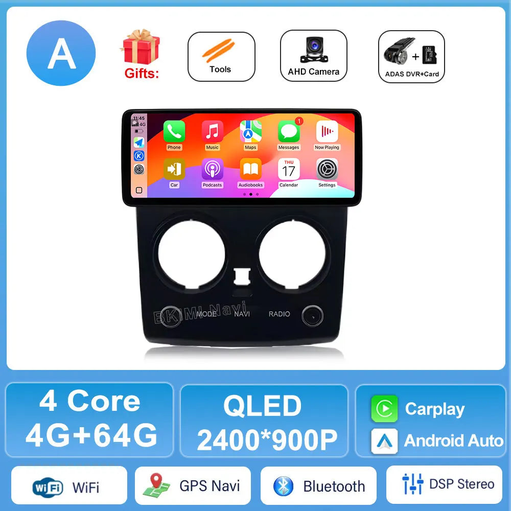 12.3" Multimedia Player Car Radio for Nissan Qashqai 2008-2015 - GPS, Carplay, Android Auto, 4G WiFi Head Unit