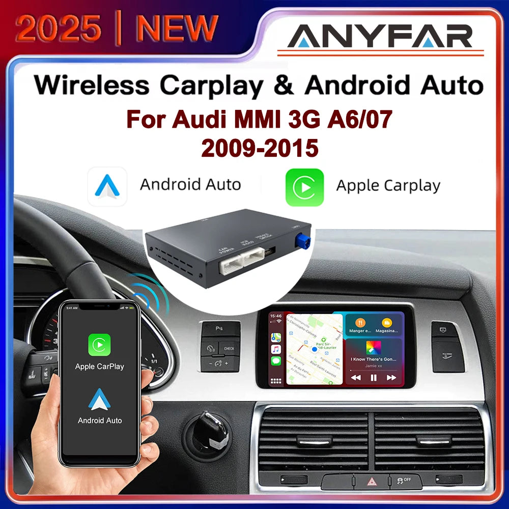 Wireless CarPlay Android auto for Audi A6,Q7 2009-2015 6.5"/7" Screen, MMI 3G with CarPlay