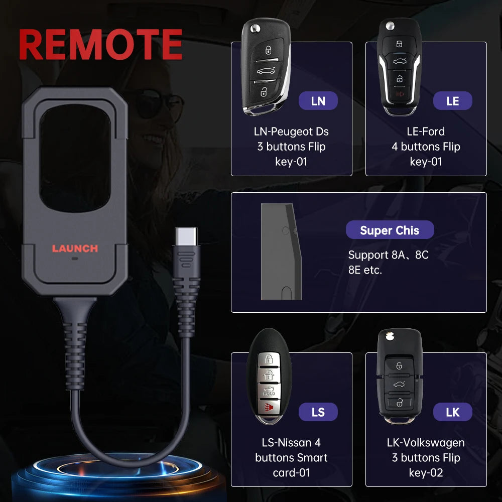 LAUNCH X431 Key Programmer Read/Write IMMO Chip Programming Smart Key Anti theft work with | AUTOKITSHOP