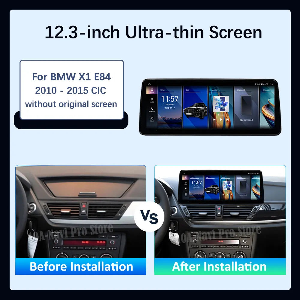 GPS Android 16 Car Radio Multimedia Player for BMW X1 E84 2010 - 2015 CIC System/Without O