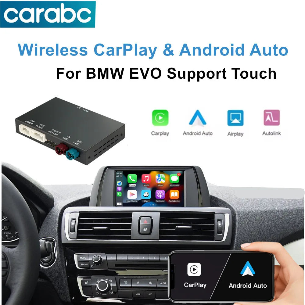 Wireless CarPlay Android Auto Mirror Link AirPlay Carplay Support Touch For BMW EVO X1 X2