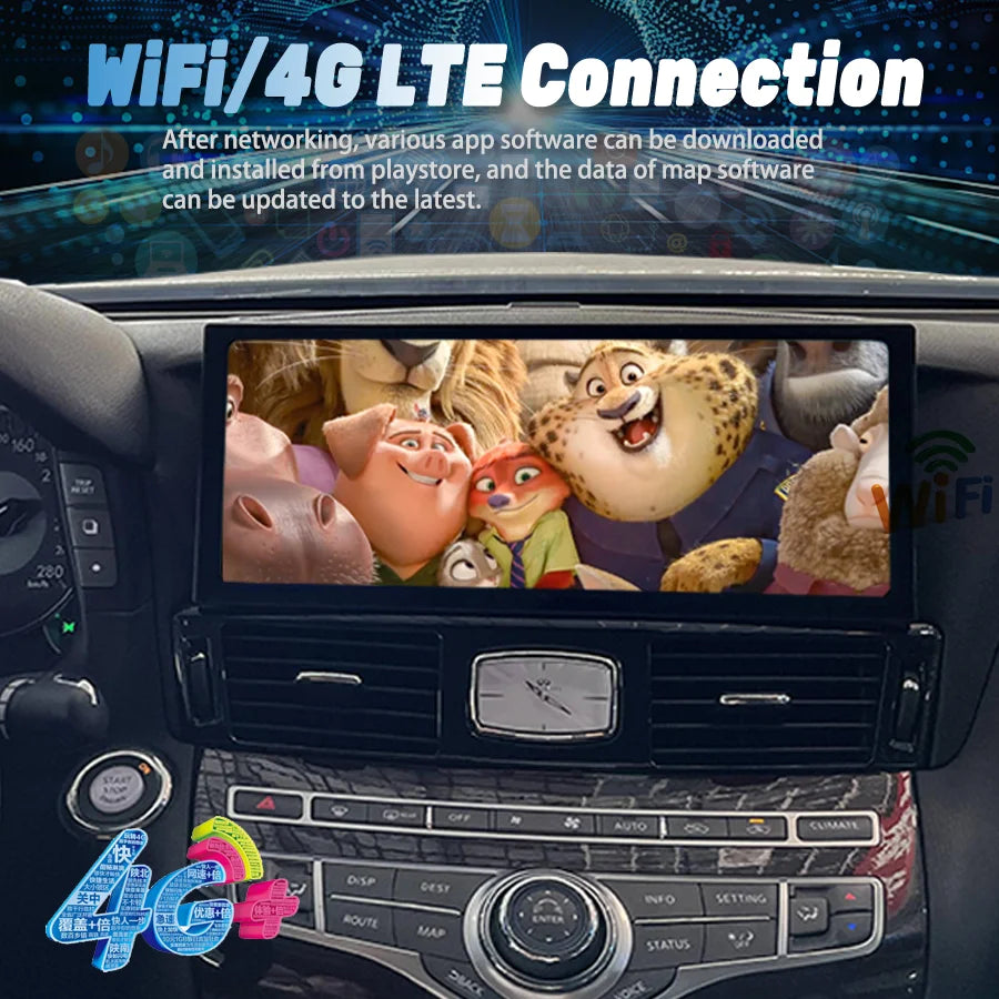 12.3inch Android Navigation Stereo For Infinit Q70 Q70L M25 M35 2011-2019 GPS Bluetooth Ca