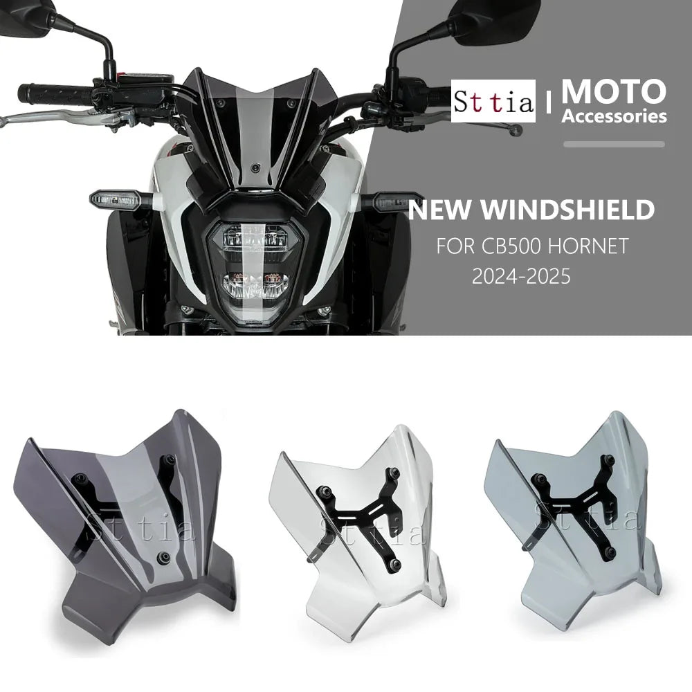 Acrylic Front Windscreen Windshield New Motorcycle For HONDA CB 500 CB500 Hornet 2024 2025 Acces - Automotive LED Light