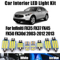 LED Interior Light Kit for Infiniti FX35 FX37 FX45 FX50 FX30d 2003- 2012 - Canbus Dome Map Door Trunk Bulbs | AUTOKIT...