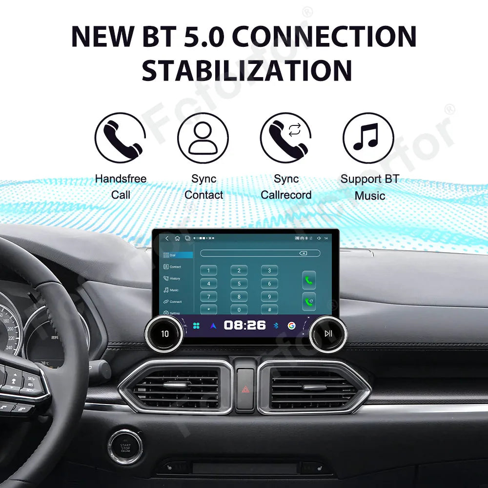 Upgrade 11.5 Inch Android 15 Ultra Clear HD Touch Screen Wireless CarPlay GPS Multimedia P