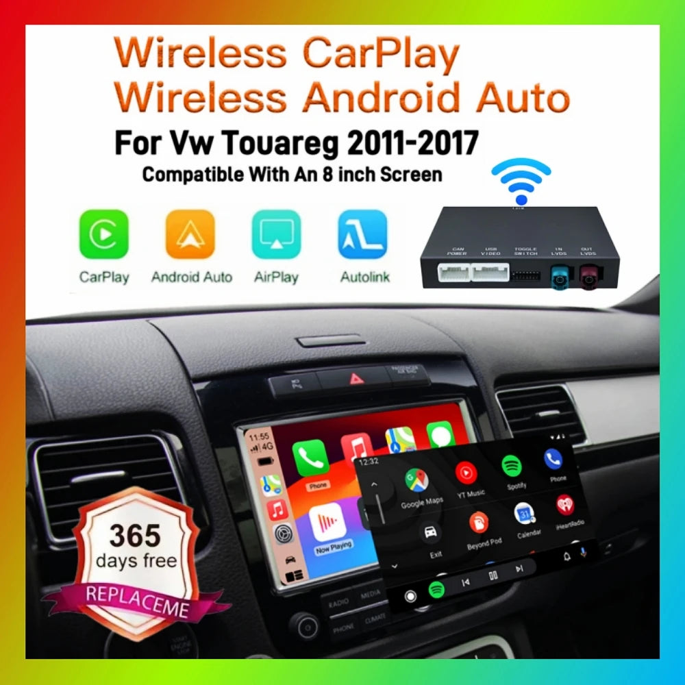 For Volkswagen 8' Touareg RNS850 Wireless Carplay Retrofit Module Android Auto Adapter Air | AUTOKITSHOP