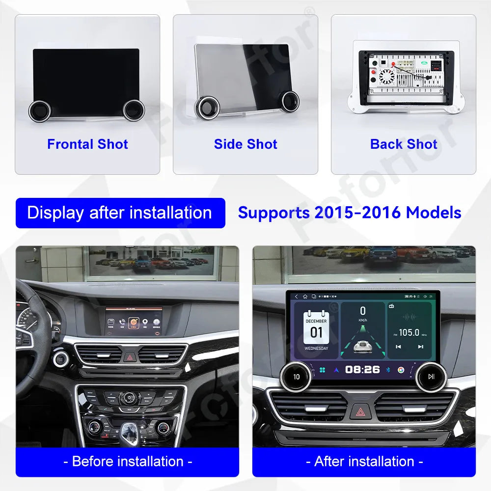 11.5 Inch Android 15 GPS Navi Car Radio For Geely Borui 2015-2016 Sleek Upgraded Large HD