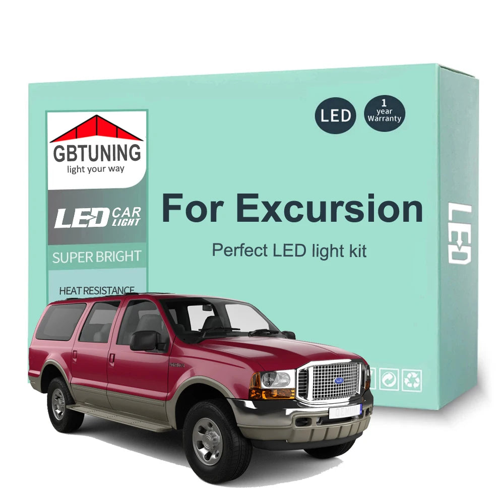 15-Piece LED Interior Light Kit for Ford Excursion - Canbus Error-Free Bulbs | AUTOKITSHOP