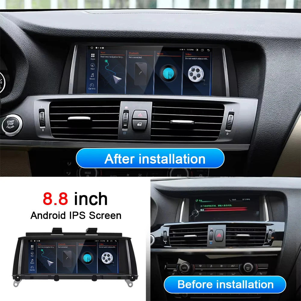 8.8INCH Andriod For BMW X3 X4 2011 -2017 CIC EVO NBT System GPS Navigation Car Multimedia