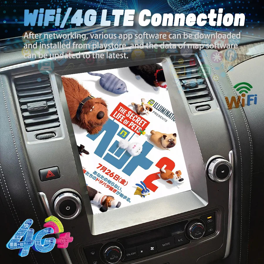 12.1" Android Screen For Nissan Patrol Y62 Y61 Armada 2010 2020 Carplay Multimedia Video P