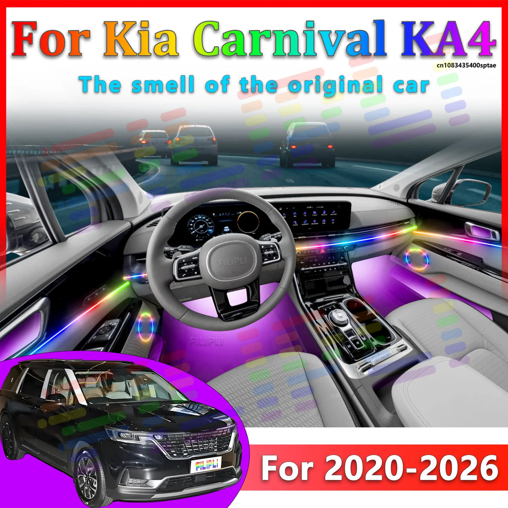 64 RGB - Neon Strip - for Kia KA4 - App Control - Car Interior Lighting | AUTOKITSHOP