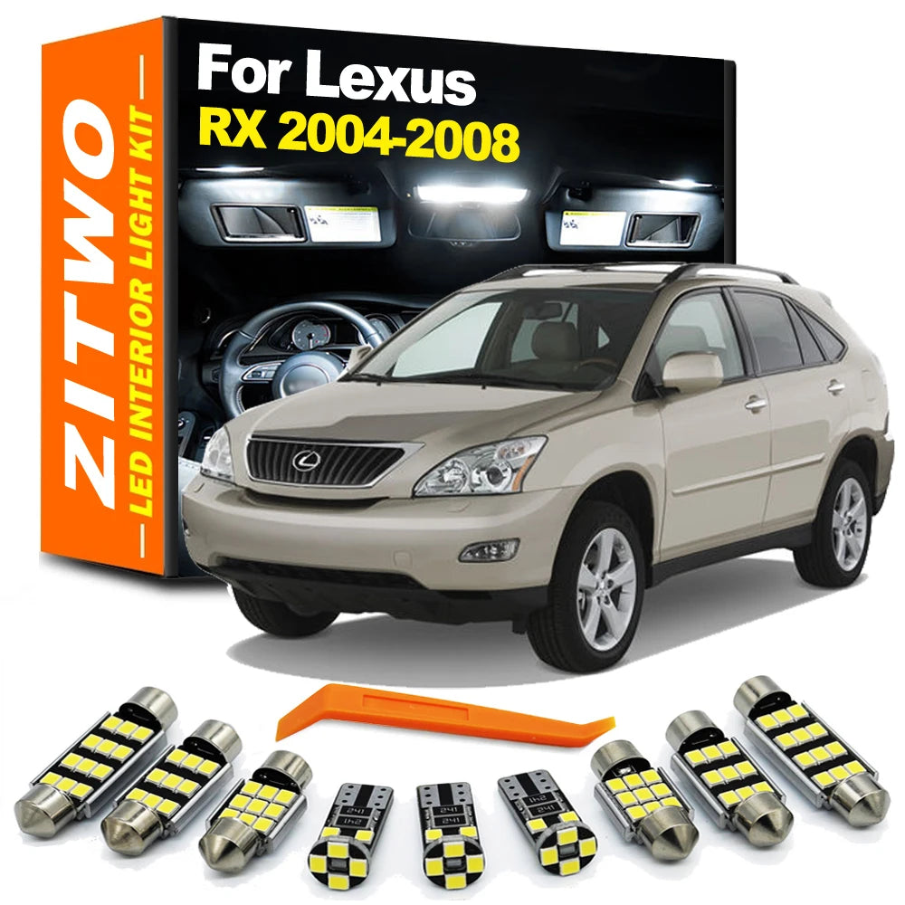 ZITWO 20Pcs Complete LED Interior Light License Plate Lamp Kit For Lexus RX RX300 RX330 RX350 RX400h 2004 2005 2006 2007 2008