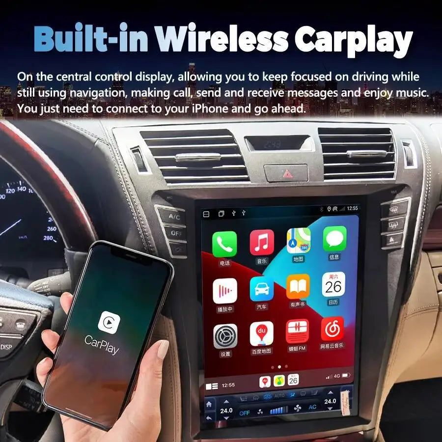 Android 256G Vertical Screen For Lexus LS460 LS600h 2006-2012 Qualcomm 665 Snapdragon Car  | AUTOKITSHOP