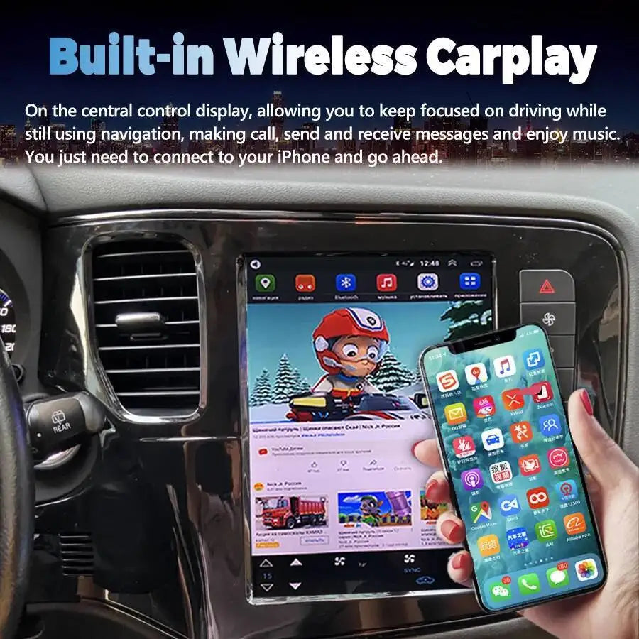 10.4inch Car Radio Android 15 Screen For Mitsubishi Outlander 2017 2018 GPS Stereo Carplay | AUTOKITSHOP