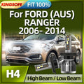 KINGSOFE Auto LED H4 Headlight Car Headlamp Bulb 6000k For FORD (AUS) RANGER 2006 2007 200