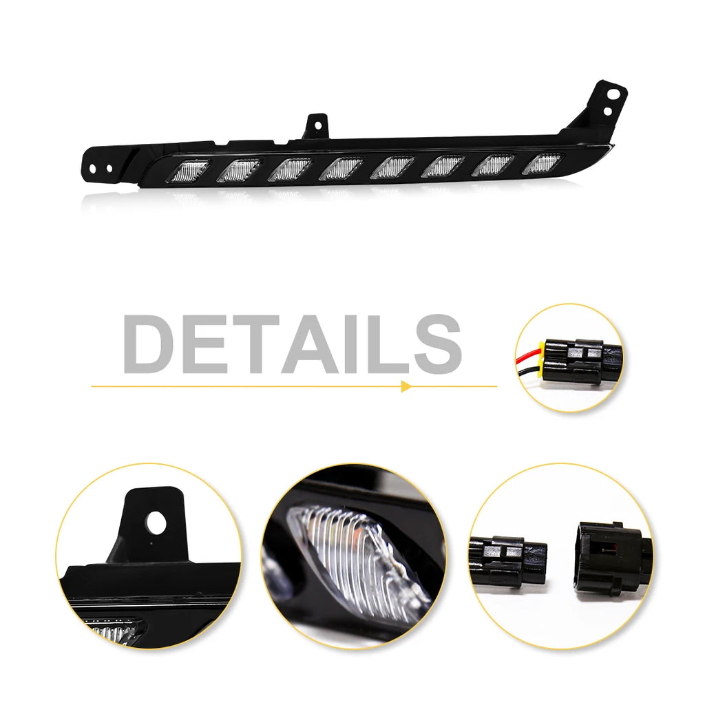 For Toyota Hilux Revo 2020 2021 Car Led DRL Daytime Running Light Dual Color Headlight Tur | AUTOKITSHOP
