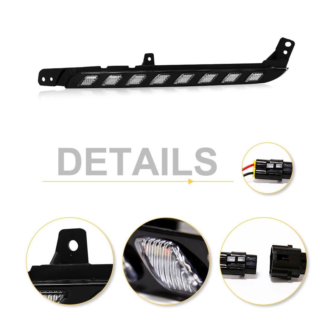 For Toyota Hilux Revo 2020 2021 Car Led DRL Daytime Running Light Dual Color Headlight Tur | AUTOKITSHOP
