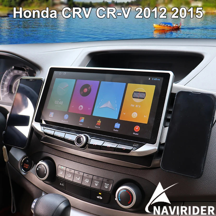 10.88inch Android 14 Qled Screen for CRV CR-V 2012 2015 Type-C Charging Mobile holder Carp