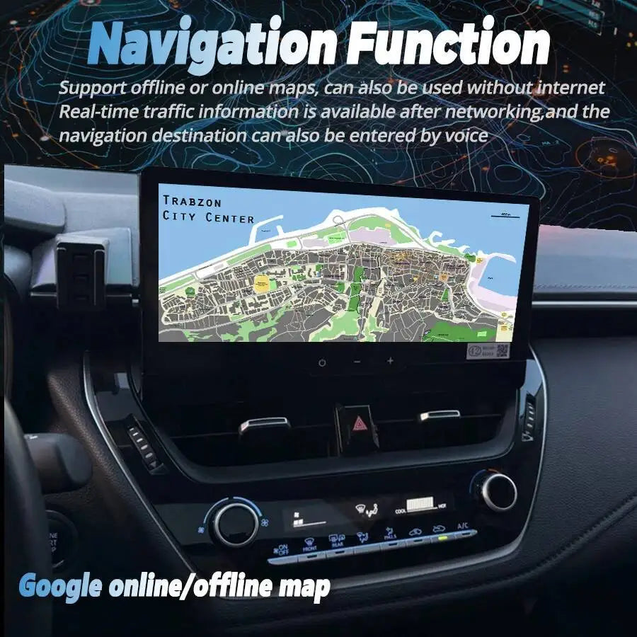 For Toyota Corolla 2019-2025 12.3inch Car Radio Stereo Android Auto Wireless Carplay Scree