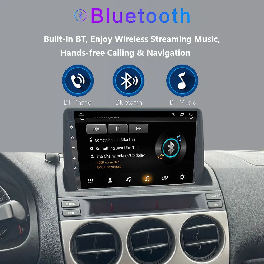 Android 16 Auto For Mazda 6 2002- 2008 Car Radio Stereo Multimedia GPS Video Navigation Ca