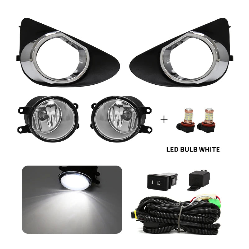 Led Fog Light Daytime Running Lamp Daylight For Toyota Yaris Hatchback DRL 2012 2013 2014  | AUTOKITSHOP