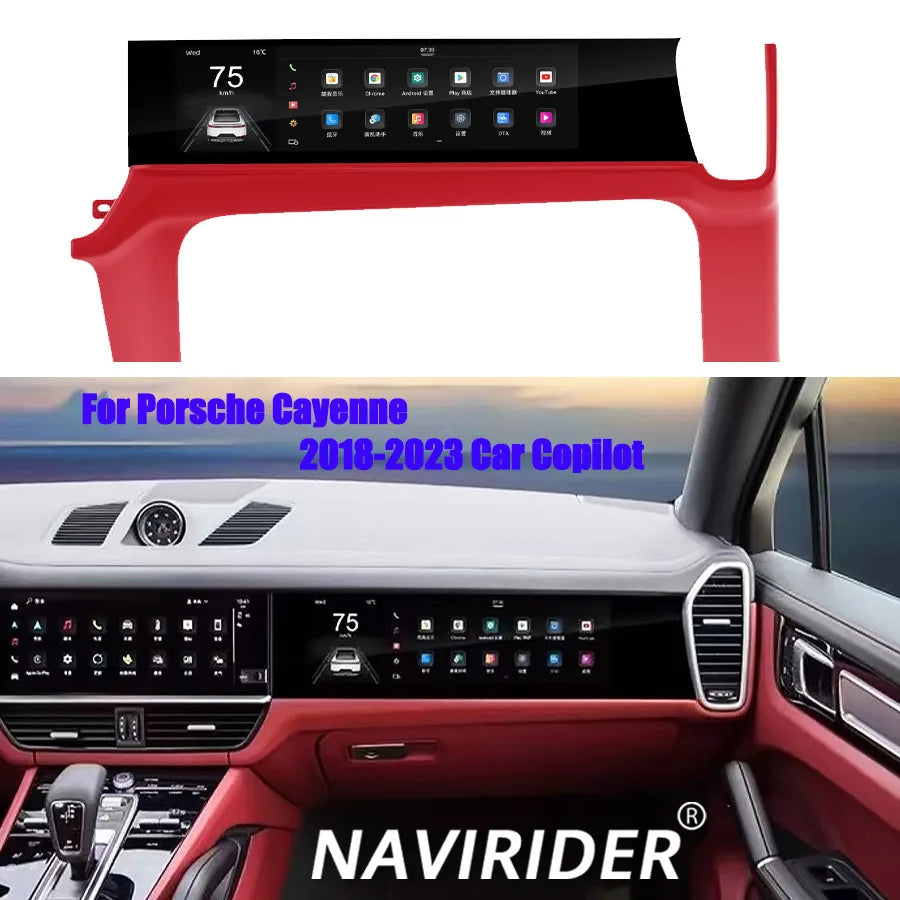 Car Co-pilot 16" Screen For Porsche Cayenne 2018-2023 Android Carplay Stereo GPS Navigatio | AUTOKITSHOP