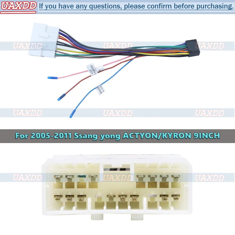 For 2005-2011 SSANG YONG ACTYON, KYRON LHD Player Radio Android Stereo Harness Screens Nav