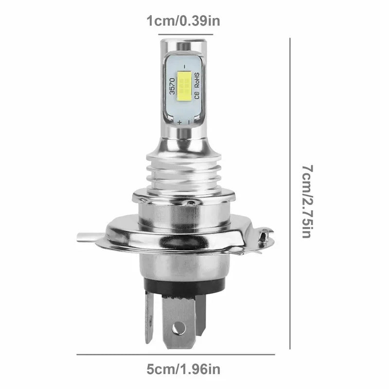 H4 Car LED Headlight Bulbs High Low Beam 6000K Super White Lights Car Fog Lights Auto DRL