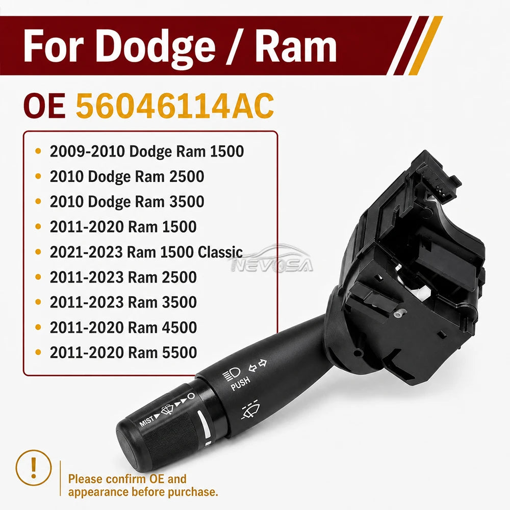 Turn Signal Wiper Washer Light Switch For Dodge Ram 1500 2009-2010 2500 3500 450 for Dodge 2009-2010 - Automotive LED Li