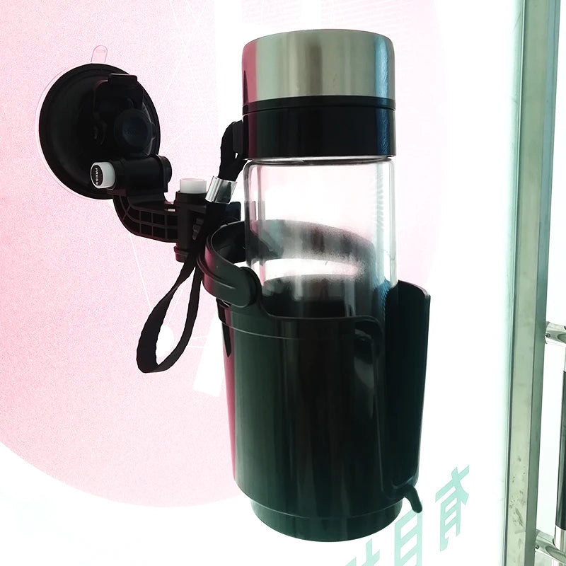 Car Vehicle Window Adjustable Suction Black Cup Mount Drink Beverage Holder