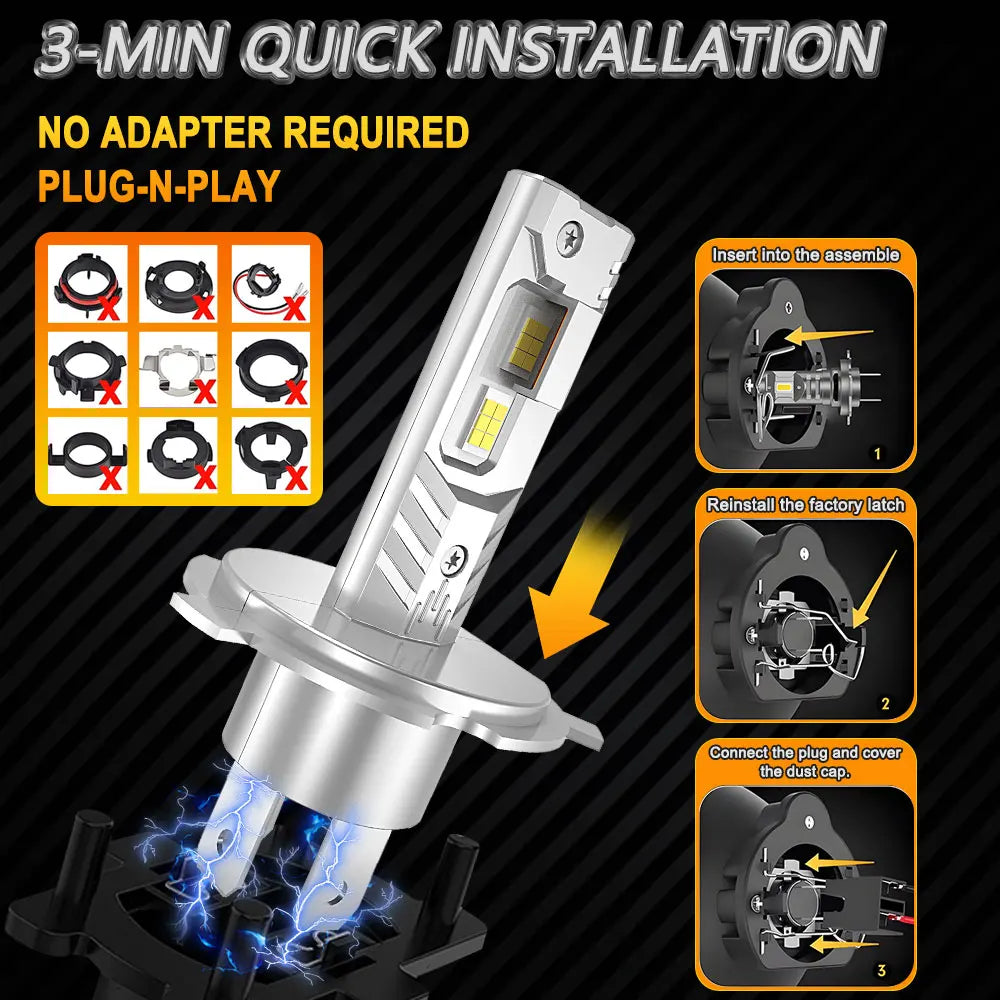 300W H7 H4 H1 LED Headlight Kit Mini Bulb 6000K 7535 CSP for Car Headlamp 12V Auto Fog Lam