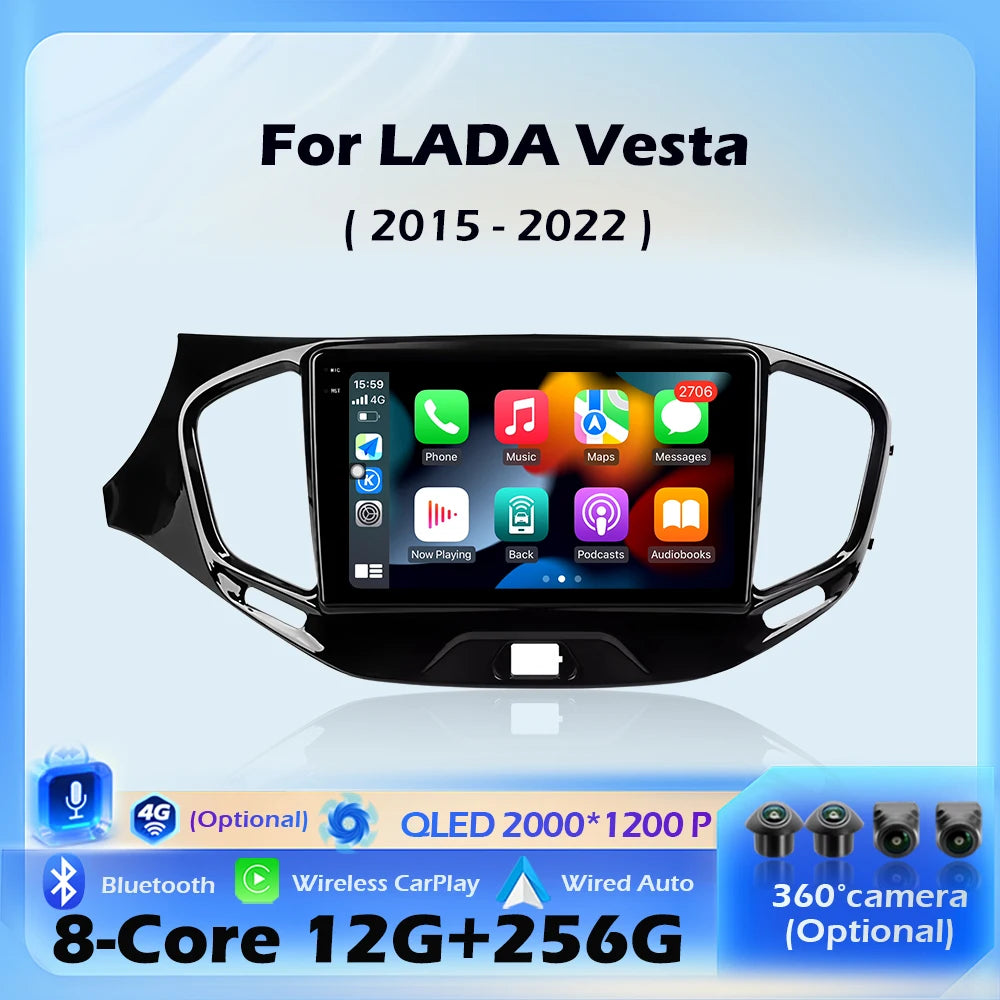 Android 16 For LADA Vesta Cross Sport 2015-2022 Car Radio Multimedia Video Player Navigati