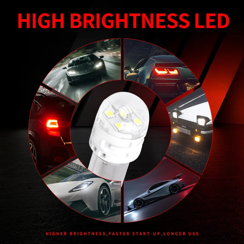2-Piece LED Interior Light Kit for BA15S P21W - Canbus Error-Free Interior Bulbs