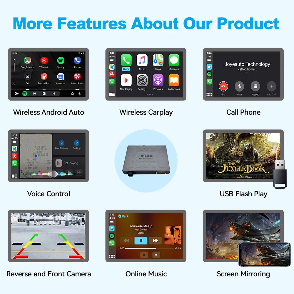 12.3" Wireless CarPlay Android Auto Interface for Volkswagen MIB Tiguan Golf Teramont 2012-2017 - Mirror-Link AirPlay