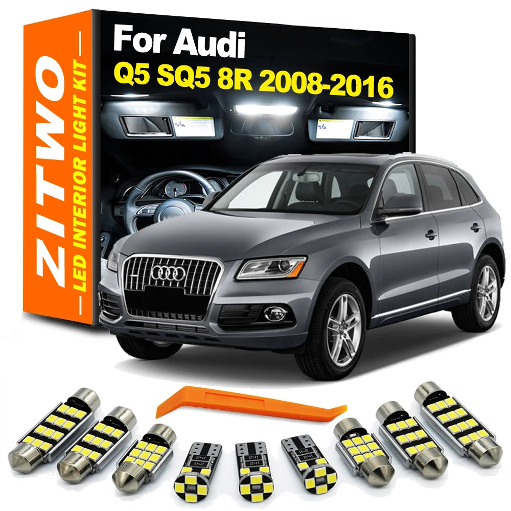 ZITWO 25Pcs Full LED Interior Reading Light Kit For Audi Q5 SQ5 8R 2008 2009 2010 2011 2012 2013 2014 2015 2016 Courtesy Lamp