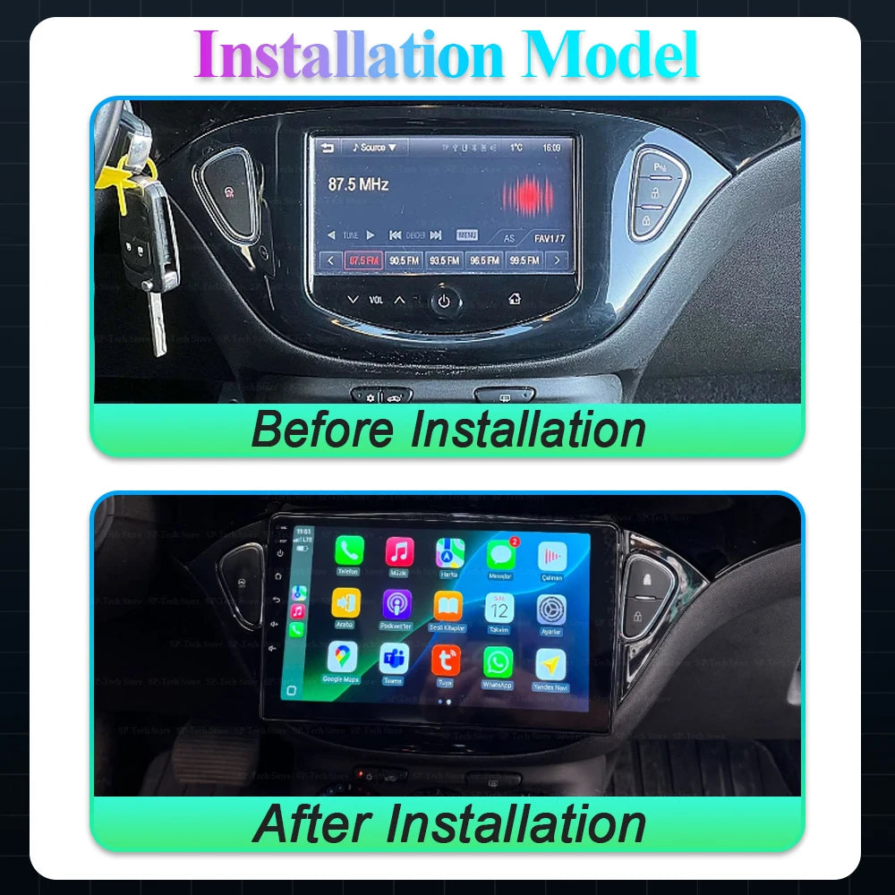 Android 16 For Opel Corsa E 2014 2015 2016 2017 2018 2019 Multimedia Video Player Radio Ca | AUTOKITSHOP