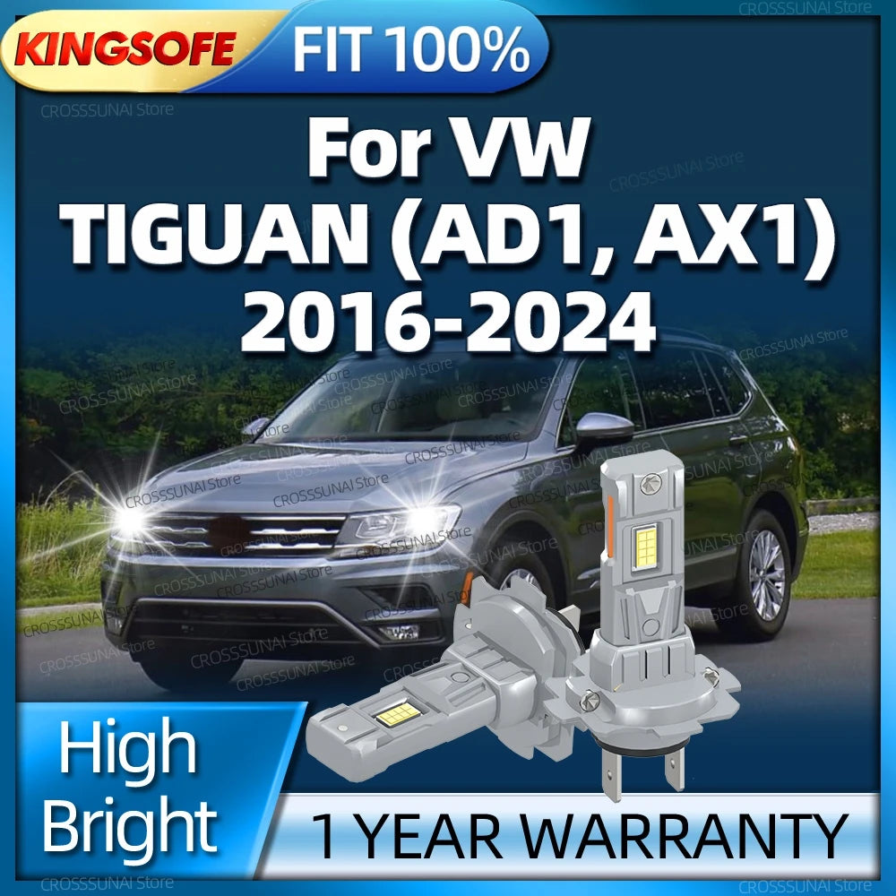 2/4Pcs 180W Led Lights Headlight Bulb Car Lamp For VW TIGUAN AD1 AX1 2016 2017 2018 2019 2