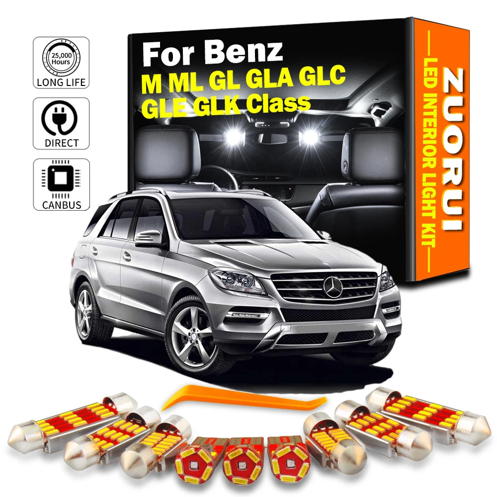 LED Interior Light Kit for Mercedes Benz W163 W164 W166 X164 X166 X204 X156 X253 M ML GL GLA GLC GLE GLK Class - Canb...