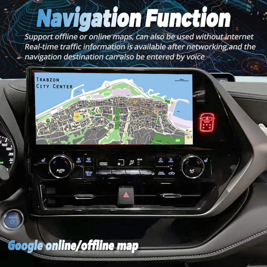 NaviRider 12.3 Inch Android 14 Screen Multimedia Video Player For TOYOTA Highlander CROWN  | AUTOKITSHOP