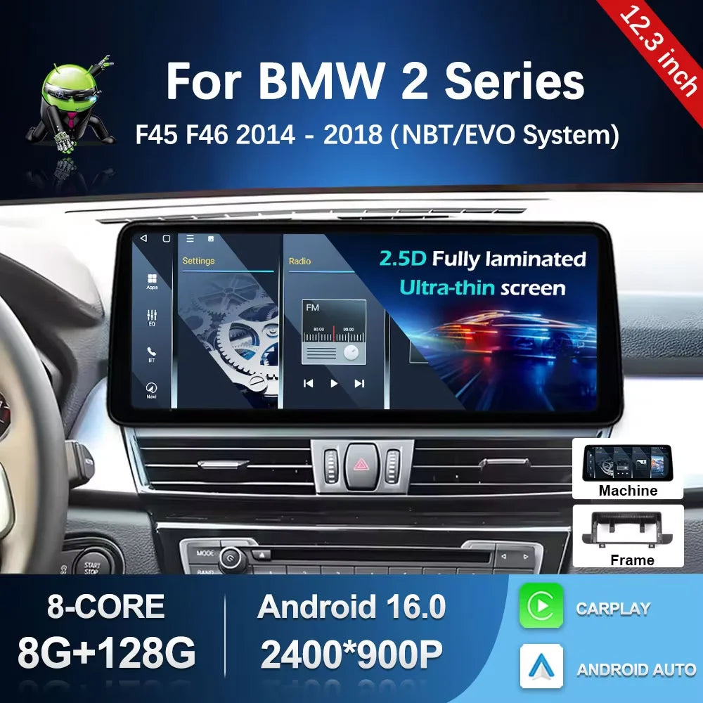 Car Video Multimedia Player Android 16 for BMW 2 Series F45 F46 2014 - 2018 NBT EVO System