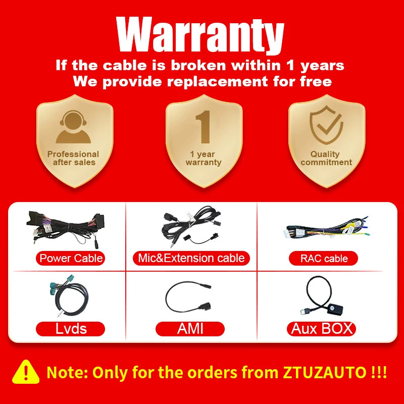 Warranty for ZTUZAUTO all the spare parts 365 Days Free Replacement