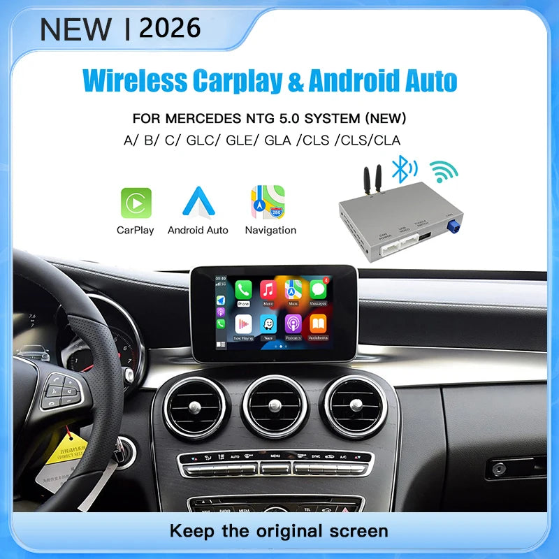 Wireless CarPlay Android Auto Fits For Mercedes A B C CL S CLA CLS CLASS GLA GLS GLC GLE V