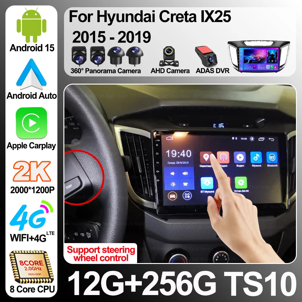 For Hyundai Creta Ix25 2015 - 2019 Car Radio Multimedia Video Player Navigation Stereo Gps | AUTOKITSHOP